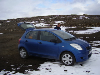 Toyota Yaris hired by the Regiment in Iceland